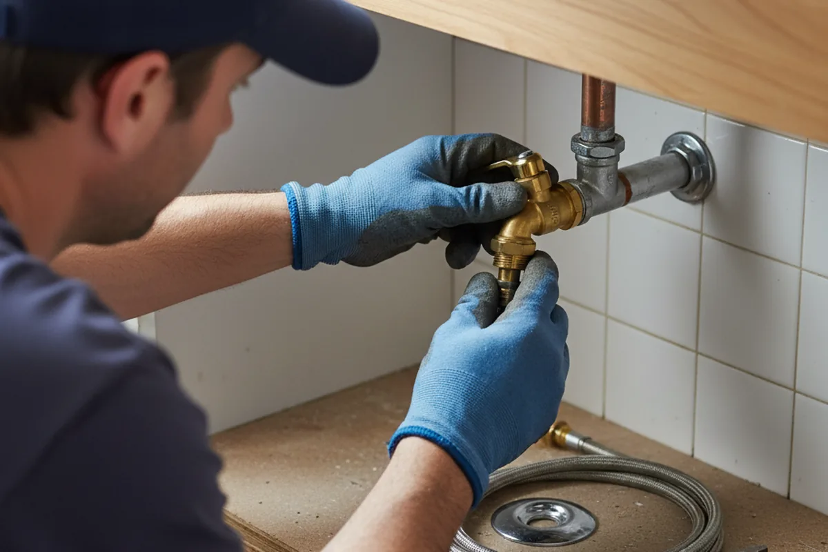 Shutoff valve and fitting work during Faucet and Fixture Repair in Heath